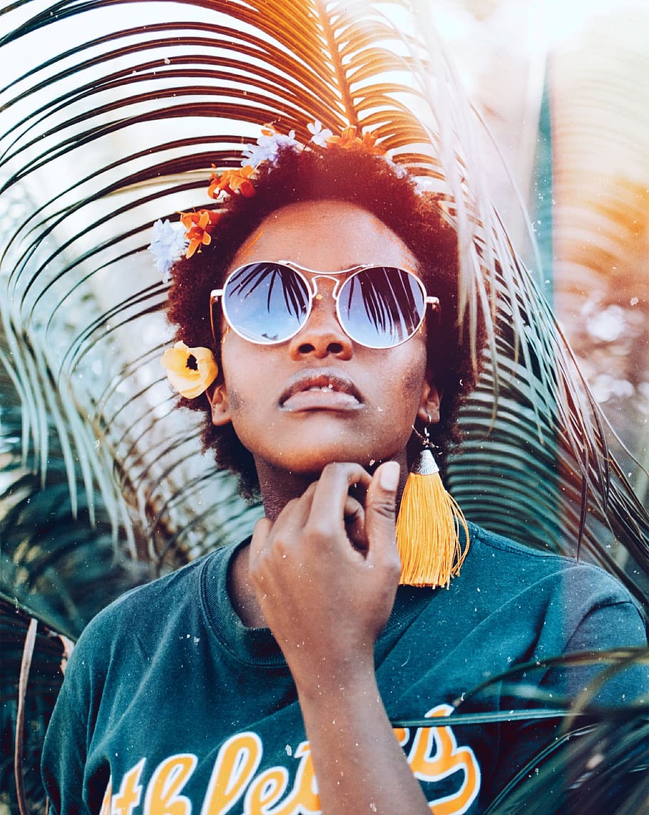 Photo of Woman Wearing Sunglasses, beautiful, blur, earring, eyewear HD wallpaper