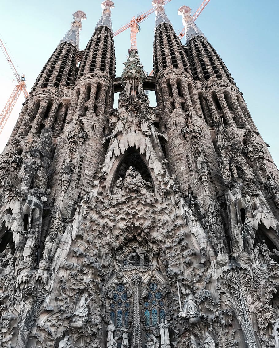 Sagrada Familia, Madrid, Spain, ancient, architecture, building, HD wallpaper