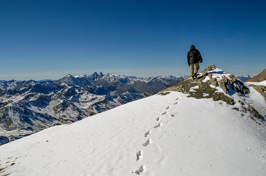 success, challenge, mountain, summit, mount tabor, snow, weekend HD wallpaper