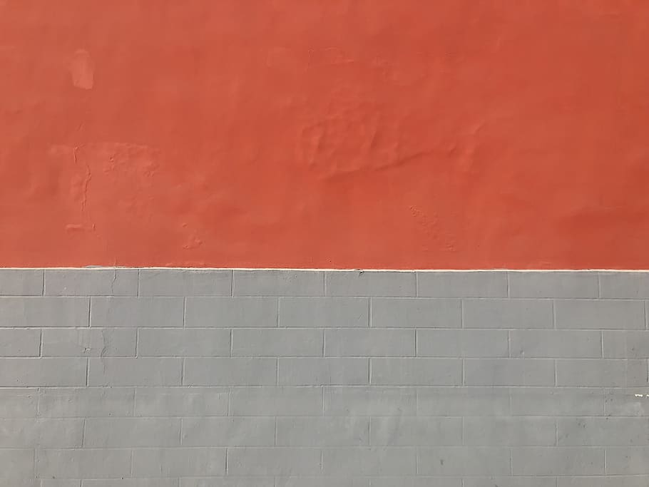 gray and orange painted wall, wall - building feature, architecture HD wallpaper