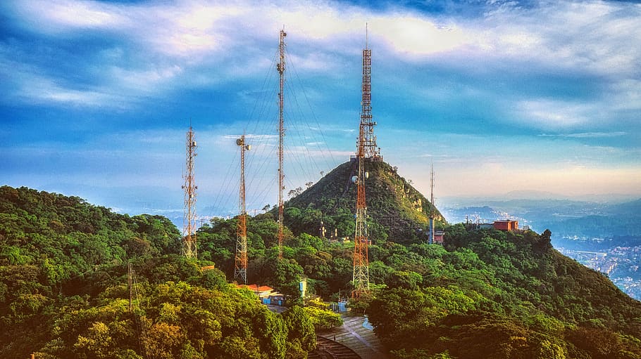 peak jaraguá, antennas, technology, communication, telecommunication, HD wallpaper