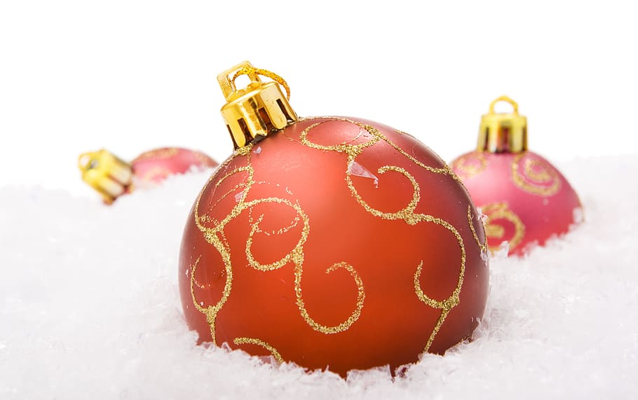 ball, bauble, balls, baubles, christmas, close-up, closeup HD wallpaper