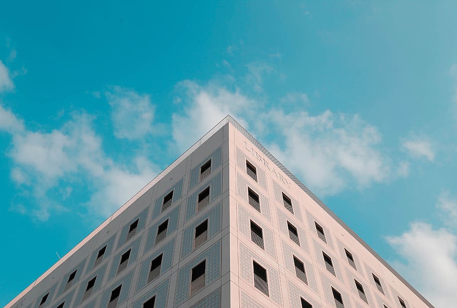 architecture, building, infrastructure, blue, sky, clod, building exterior HD wallpaper
