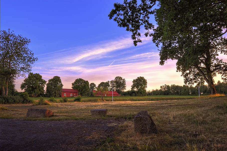 Photo of Barn during Dusk, clouds, country, dawn, environment HD wallpaper
