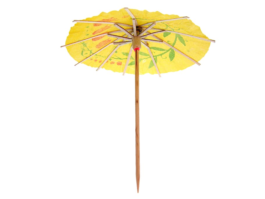 coctail, umbrella, isolated, stick, tropical, white, beverage HD wallpaper