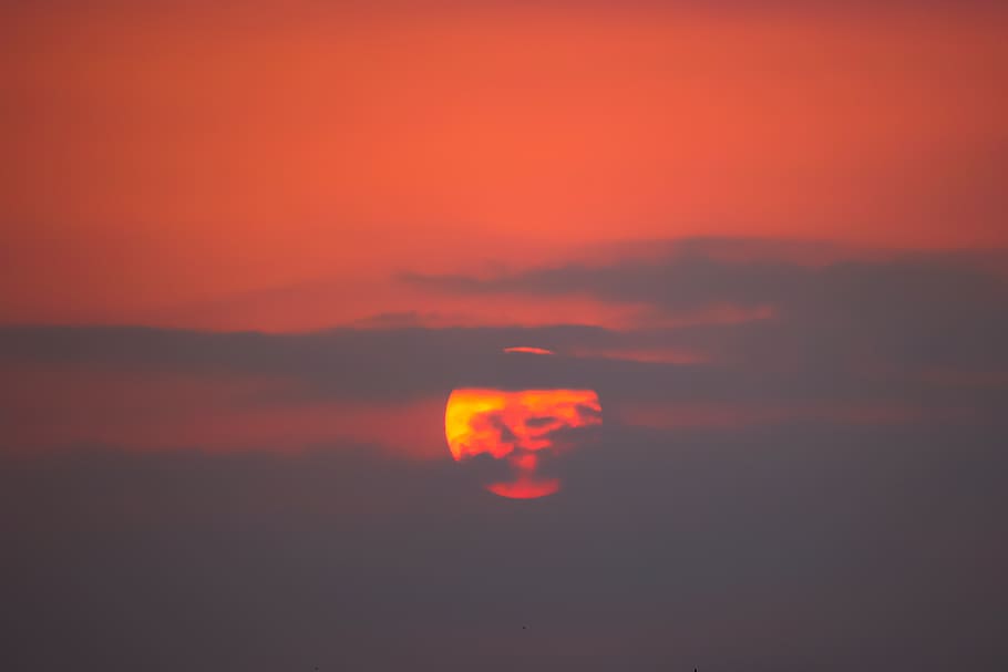 Cloud during Sunset, backlit, clouds, color, dark, dawn, daylight HD wallpaper