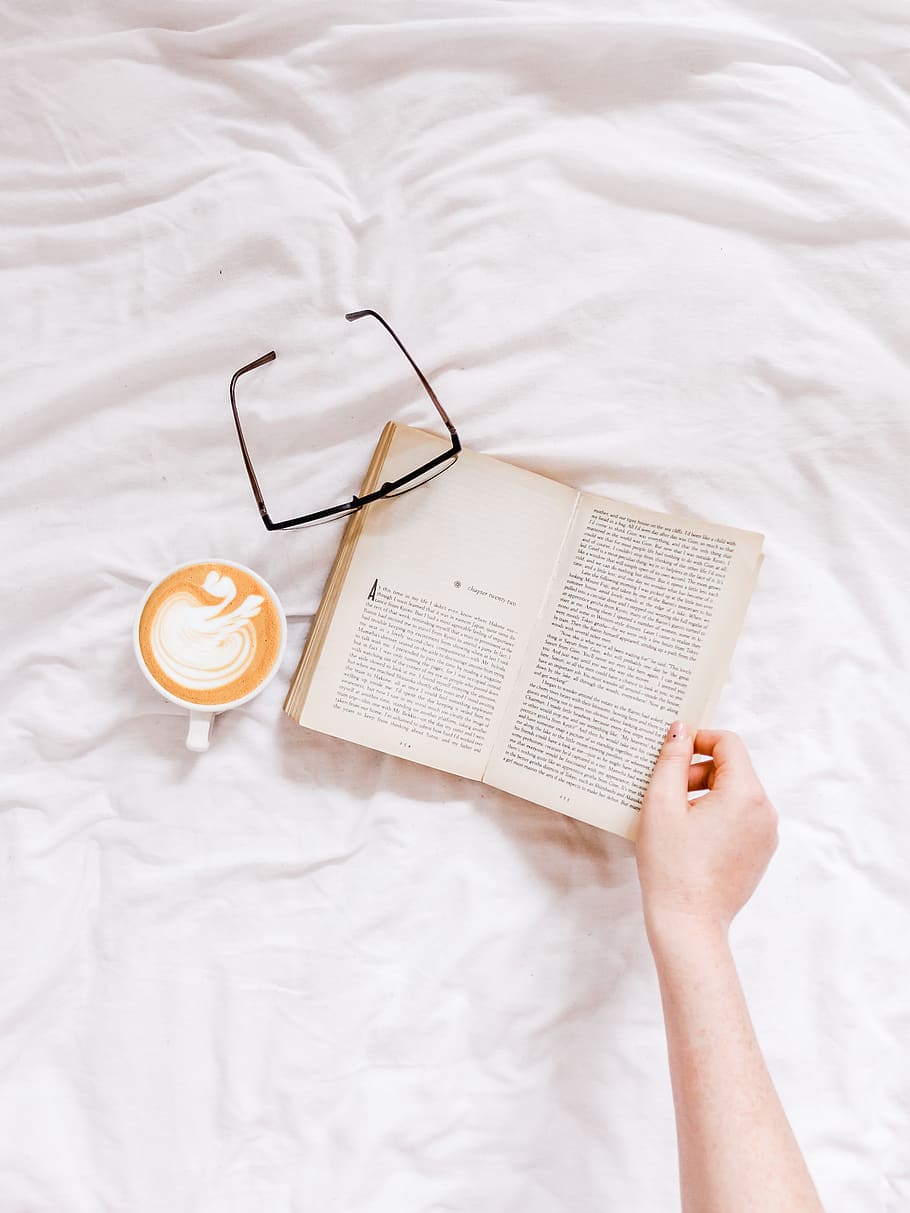 person touching opened book, text, page, alphabet, diary, finger HD wallpaper