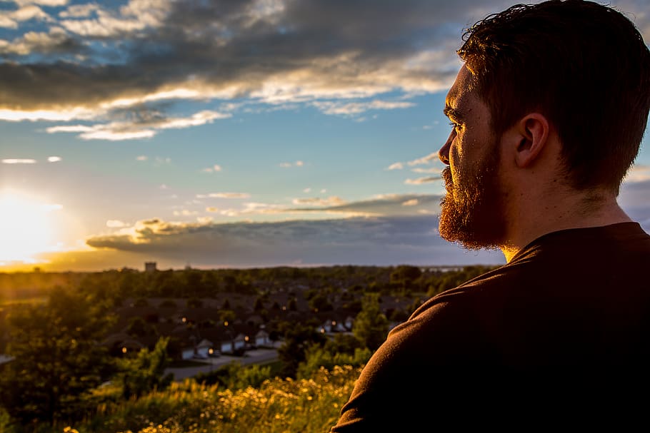 windsor, canada, night, clouds, hill, sun, man, sunset, city HD wallpaper