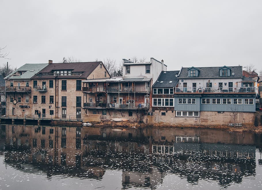 house, home, architecture, water, reflection, building exterior HD wallpaper