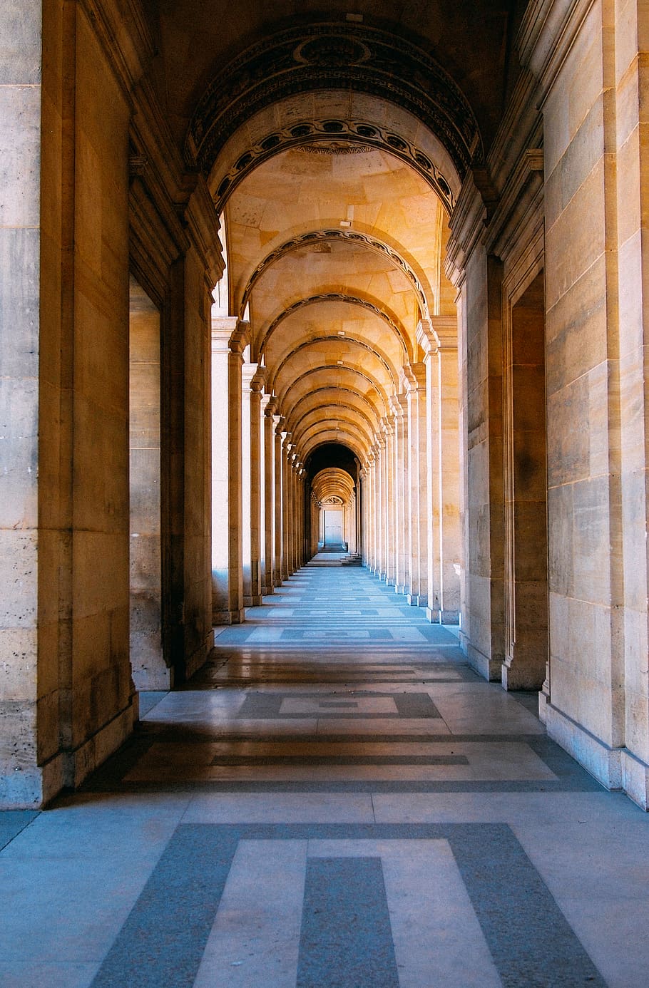 brown concrete wall, architecture, arcade, corridor, the past HD wallpaper