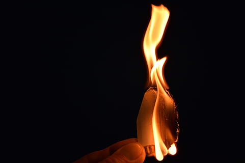 fire, flame, bonfire, person, human, dark, fingers, burn, burning HD wallpaper
