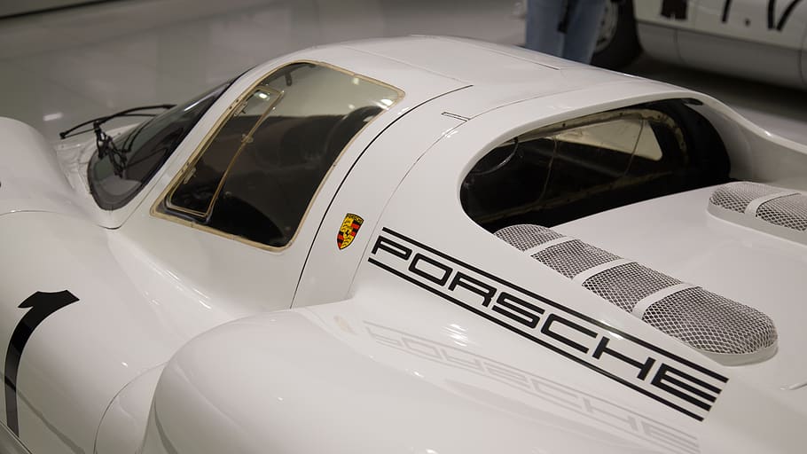 white Porsche coupe, vehicle, transportation, car, automobile HD wallpaper