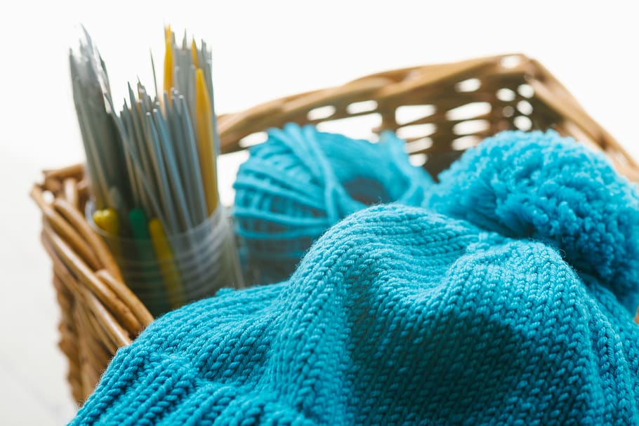 knit, hand labor, cool, homemade, knitting, tangle, needles, HD wallpaper