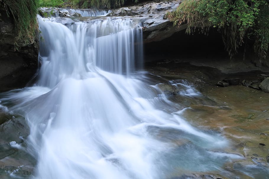 falls, waters, nature, flow, waterfall, motion, scenics - nature HD wallpaper