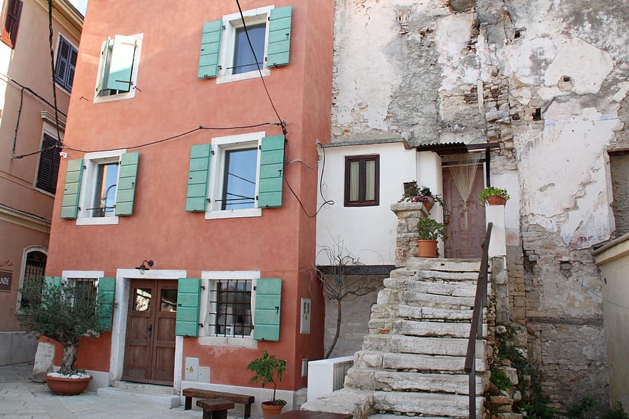 building, contrast, architecture, gradually, history, croatia HD wallpaper