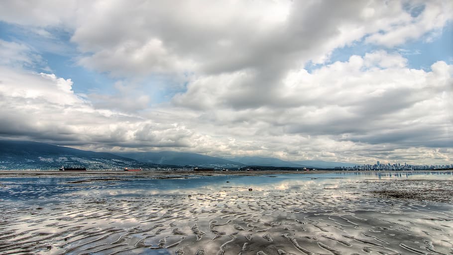 clouds, cloudscape, cloudy, coast, coastal, concept, cumulus HD wallpaper
