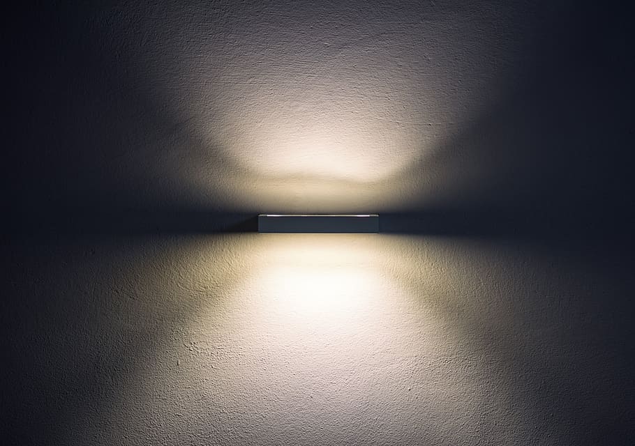 White Lamp, ceiling, dark, light, shadow, illuminated, wall - building feature HD wallpaper