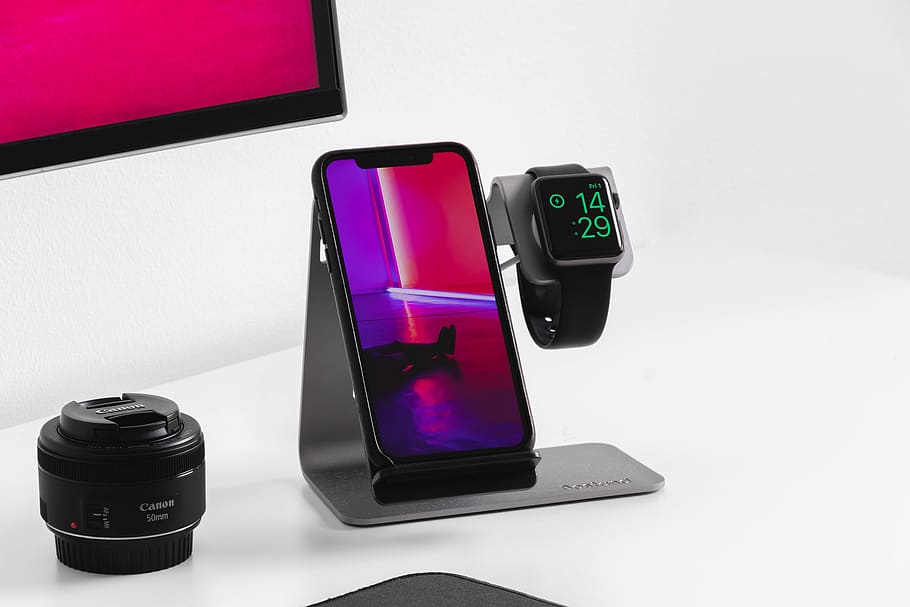 black iPhone 7, technology, indoors, no people, screen, black color HD wallpaper
