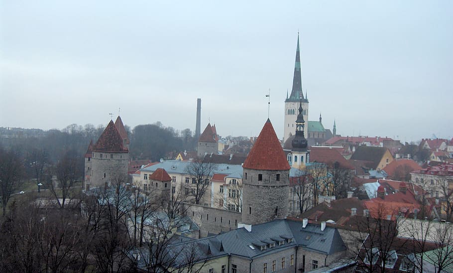 architecture, tower, building, spire, steeple, roof, estonia HD wallpaper