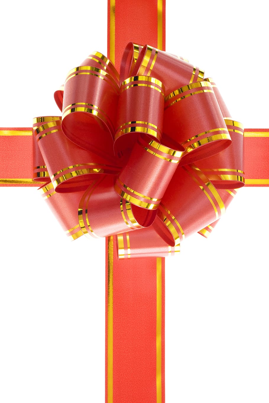 bow, ribbon, red, gift, holiday, white, shine, satin, background