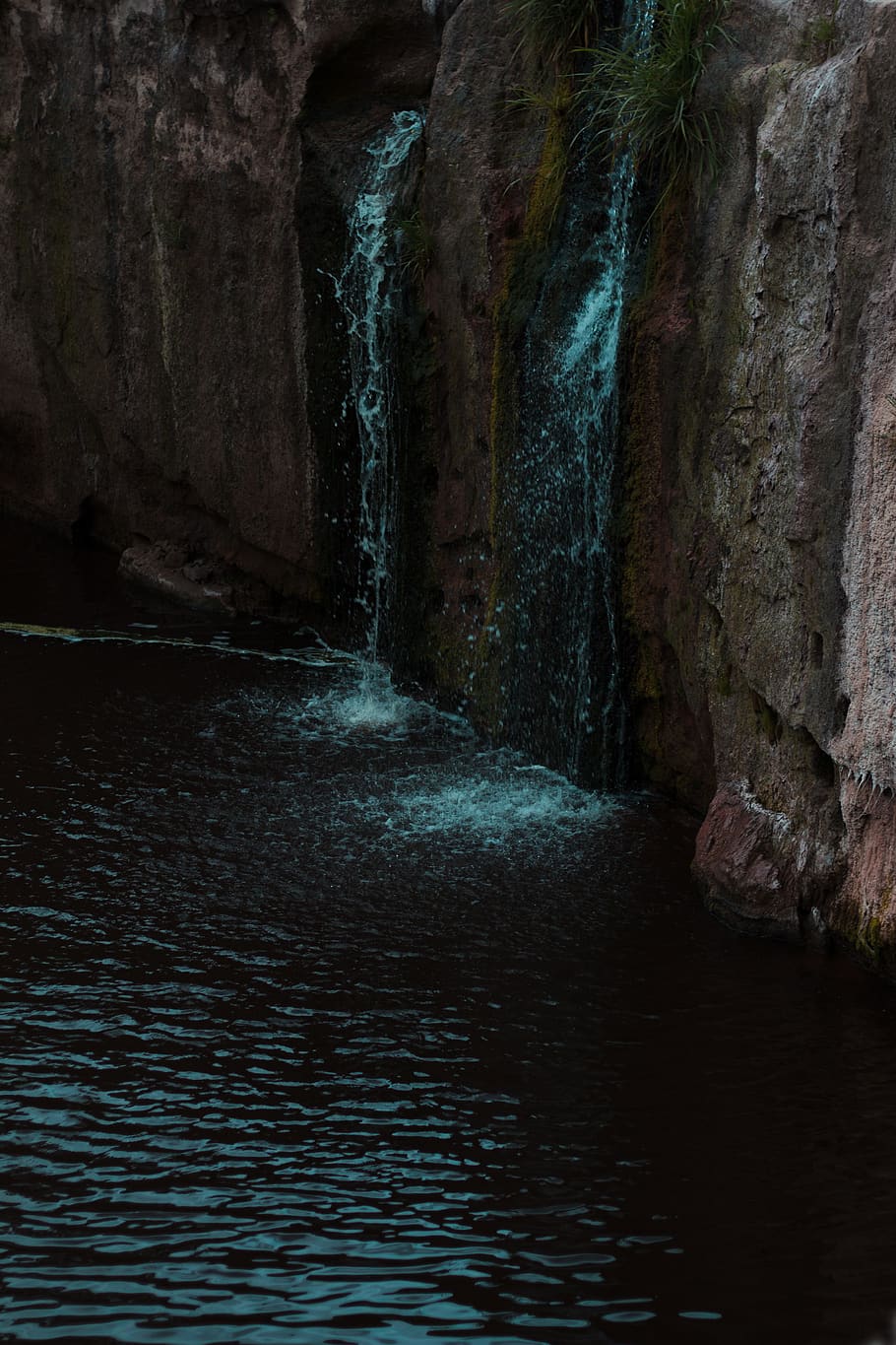 waterfalls, rock, solid, rock - object, no people, waterfront HD wallpaper