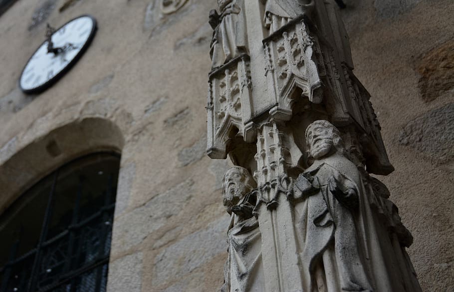 chapel saint-aurélien, limoges, structure, clock, religion HD wallpaper