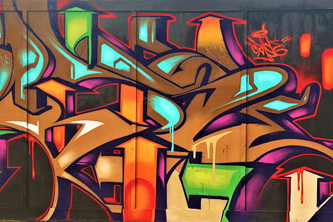 HD wallpaper: Street art depicting vibrantly coloured hands captured on ...