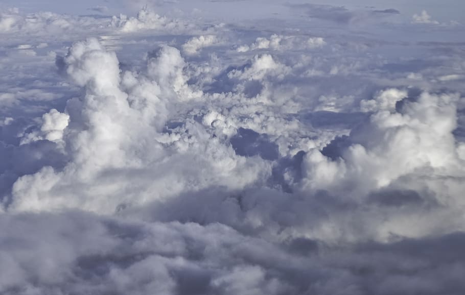nature, sky, outdoors, azure sky, cloud, cumulus, weather, flight HD wallpaper