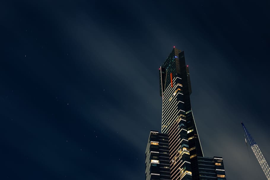 architecture, building, infrastructure, dark, night, light HD wallpaper