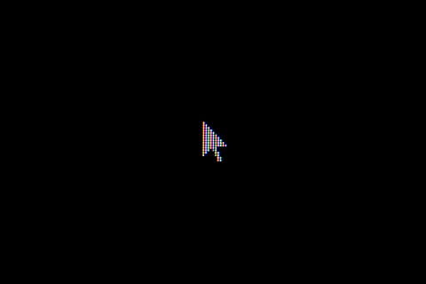 cursor on black background, arrow, symbol, screen, light, triangle HD wallpaper