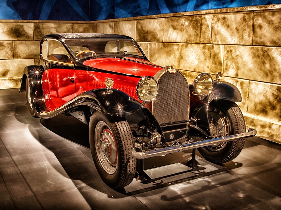 auto, automobile, old, bugatti, car, ride, transport, mode of transportation HD wallpaper
