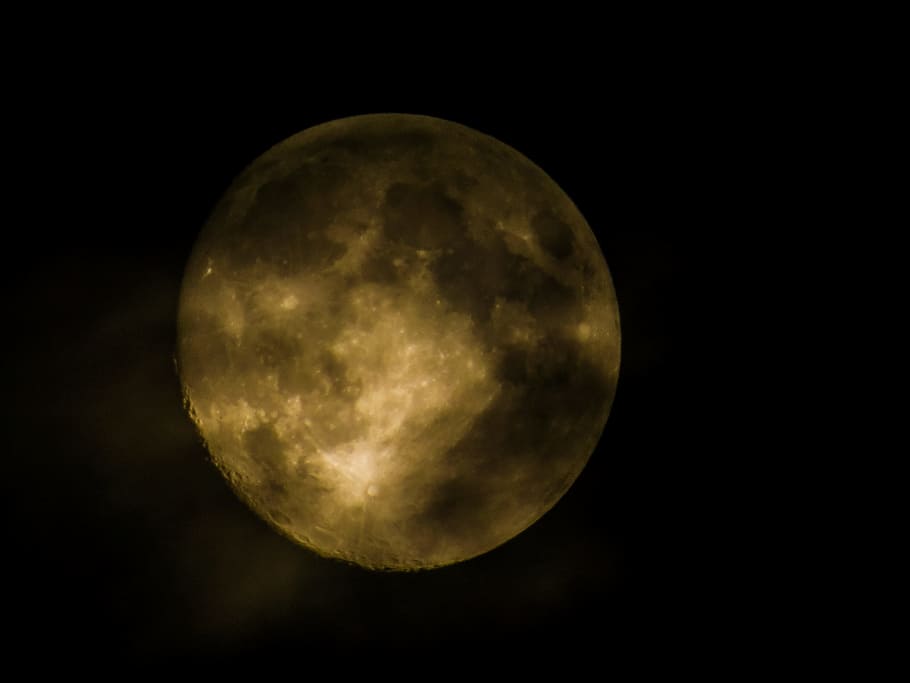 moon, full, nature, lunar, space, dark, night, astronomy, sky HD wallpaper