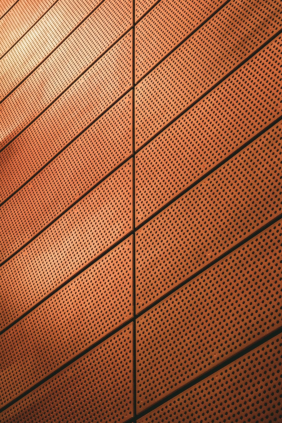 Brown Wall Designed With Holes, architecture, background, contemporary HD wallpaper