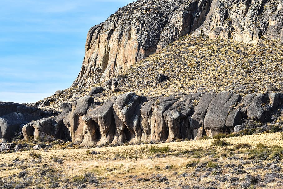 mountain, nature, stone, wear, erosion, rock, solid, rock formation HD wallpaper