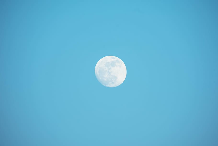 moon, space, blue, sky, astronomy, full moon, night, tranquility HD wallpaper