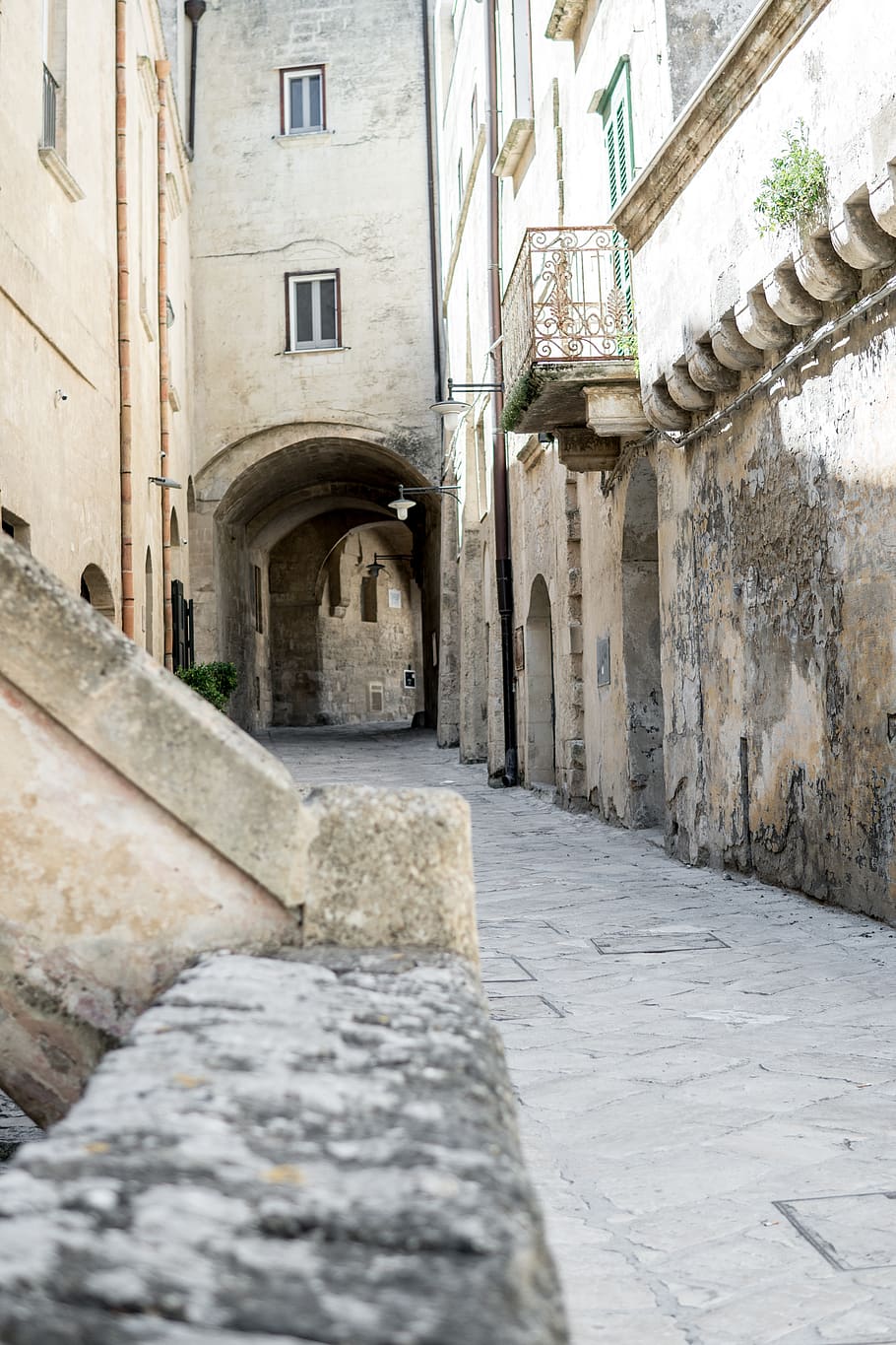 italy, matera, sand, brick, old city, old building, tunnel