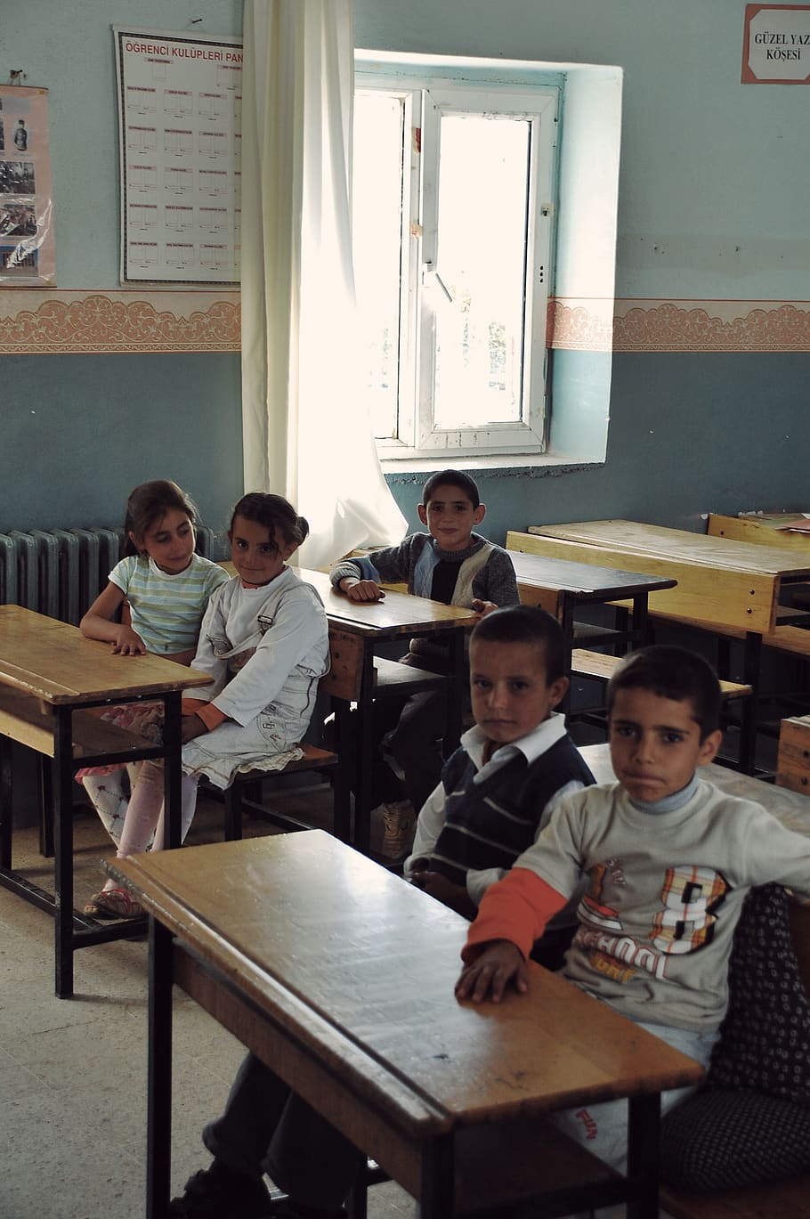 turkey, erciş, primary, school, window, kids, boys, child HD wallpaper