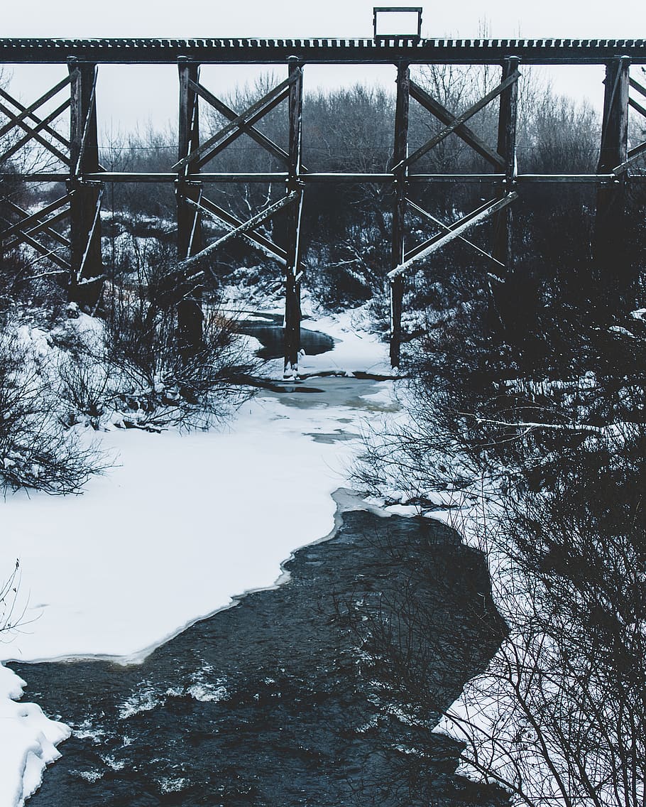 canada, grande prairie, snow, cold temperature, winter, water HD wallpaper
