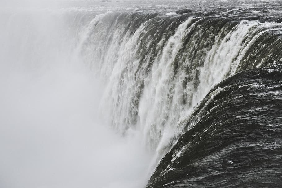 waterfall, cascade, cascading, flowing, falls, wet, motion HD wallpaper