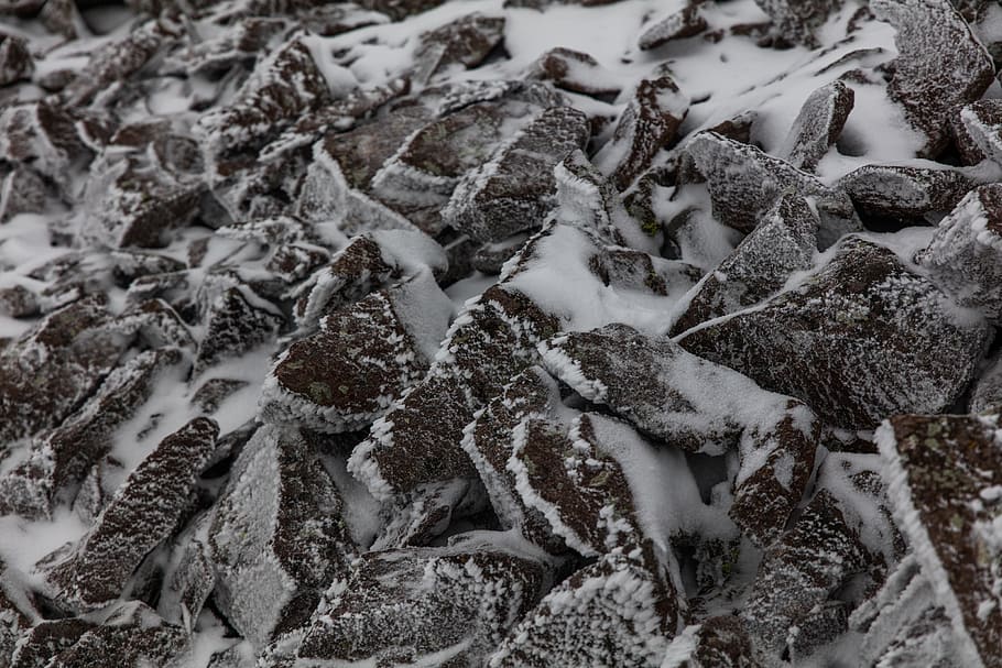 texture, winter, patrick hendry, rocks, background, snow, full frame HD wallpaper
