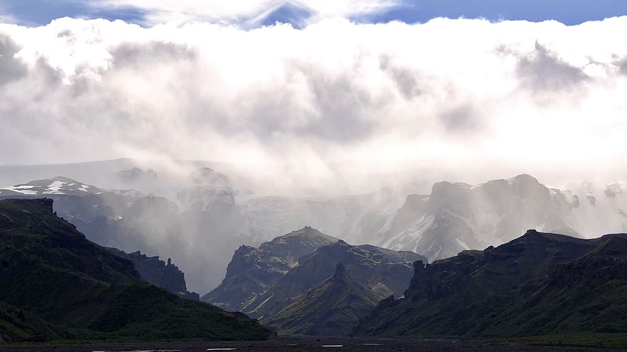iceland, mountain, beauty in nature, scenics - nature, sky HD wallpaper