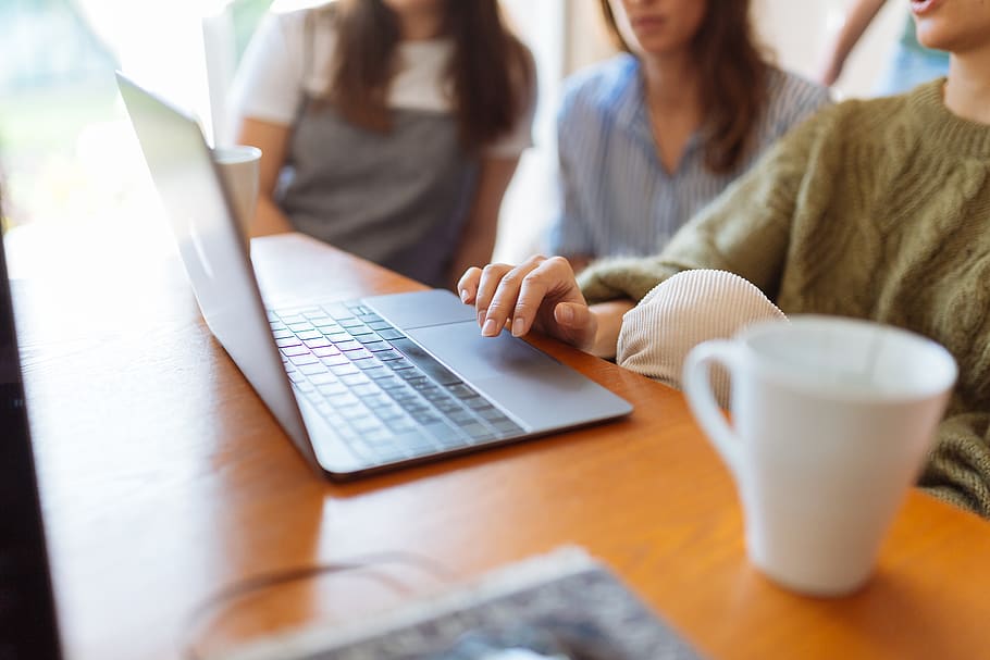 Person Using Laptop, hand, people, work, workspace, computer HD wallpaper