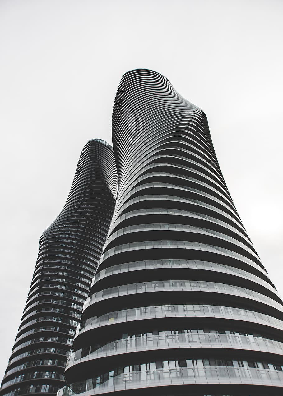 low angle view, building exterior, built structure, modern HD wallpaper
