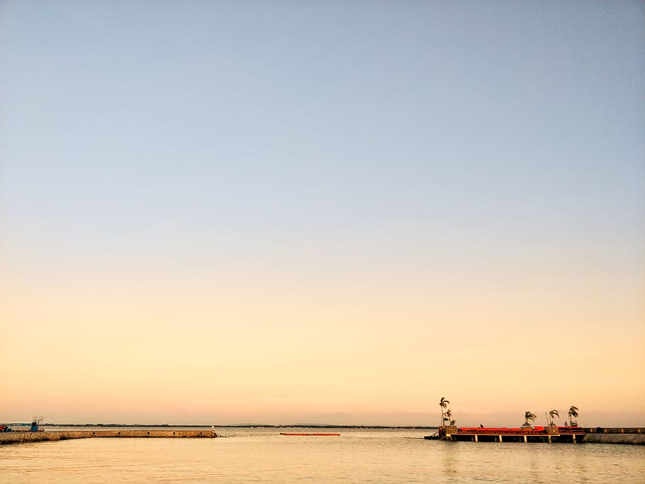 water, sky, nautical vessel, sea, transportation, sunset, mode of transportation HD wallpaper