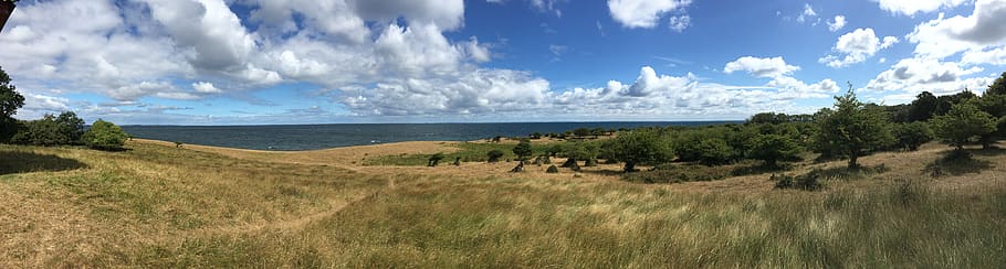 landscape, grass, eng, clouds, outdoor, sky, summer, grassland HD wallpaper
