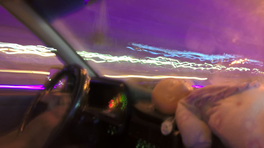 iran, tabriz, driving, car, drive, night, city, longexposure HD wallpaper