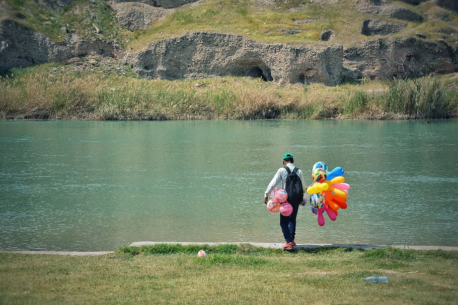 iran, dezful, water, real people, lake, lifestyles, nature HD wallpaper