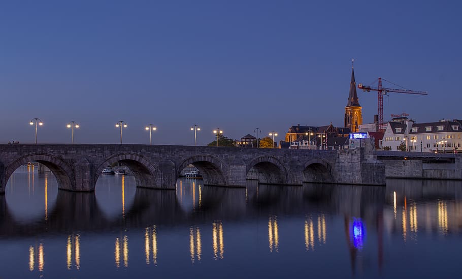 netherlands, maastricht, water, built structure, architecture, HD wallpaper