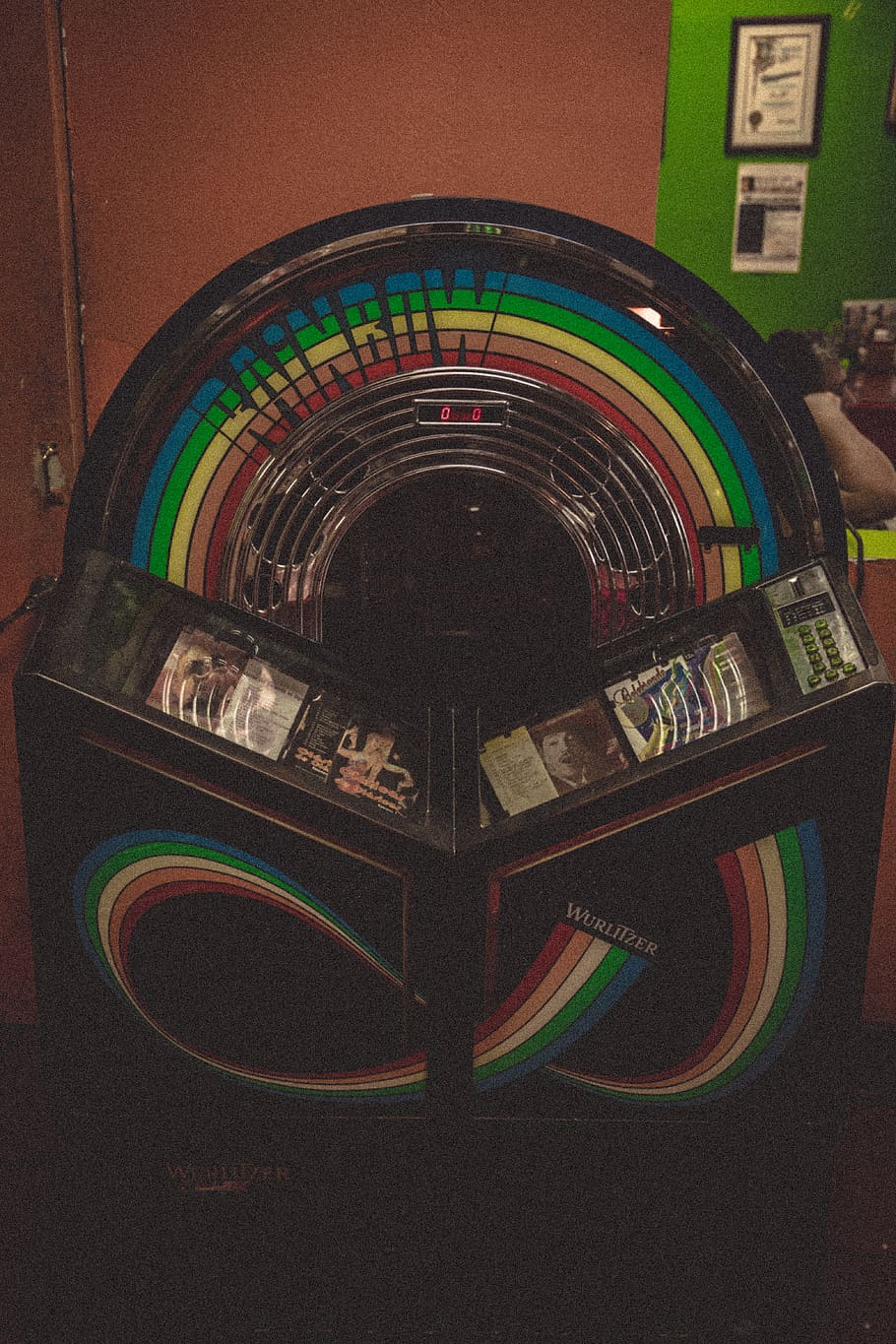 music, old, polar, grain, jukebox, multi colored, illuminated, HD wallpaper