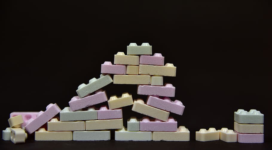 wall, site, build, play stone, colorful, stones, insert, plug-in bricks HD wallpaper